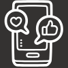 phone and social media icon